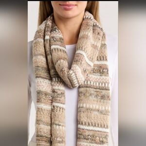 Cozy Knit Beige Scarf